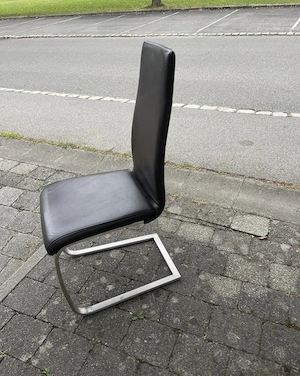 Stühle, Lederimitat, braun, 8 Stück,  Bild 2