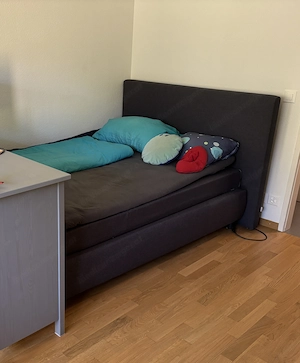 Boxspringbett grau  anthrazit 140x200cm