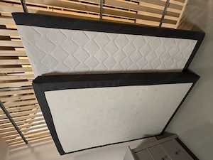 Boxspringbett grau  anthrazit 140x200cm Bild 2