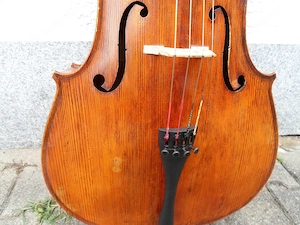 Sehr schönes Cello mit Zettel GEORGES CUNAULT Paris 1920 Bild 7