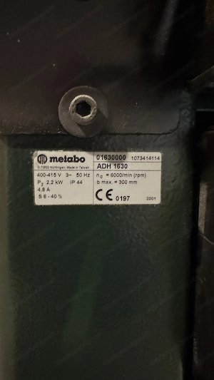 Metabo ADH 1630 Abricht- und Dickenhobelmaschine   400V Magnum Bild 3
