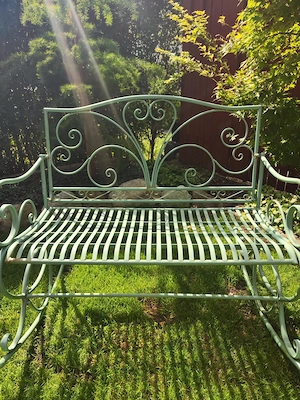 Gartenmöbel Metall romantisch, Schaukelstuhl Bild 2