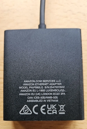 Amazon Ethernetadapter für Fire TV   Fire TV Stick   neuwertig Bild 3