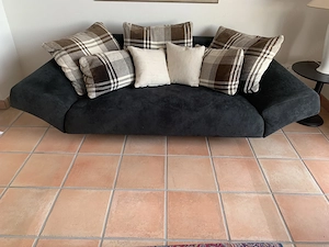 Couch, Sofa von Rolf Benz aus Stoff