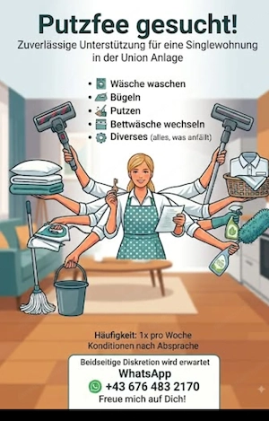 Reinigungsdame gesucht