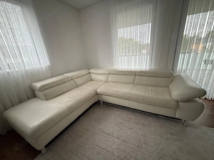 Helles Leder-Ecksofa Bild 3