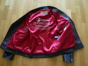  Biker-Jacke Goosecraft Leder braun, Gr.52 54 L, Neuwertig  Bild 6