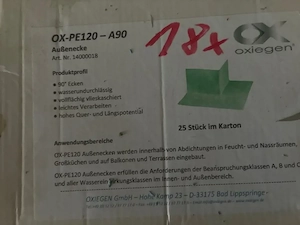 oxiegen OX-PE120 Innenecke und Außenecken für die Abdichtung von Duschen... Bild 4