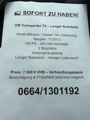 VW Bus T 5 Allrad Bild 4