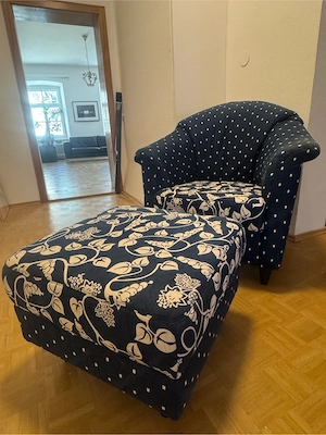 Neuer bequemer Sessel mit Hocker , auch als Fussablage für noch bequemeres Sitzen  Bild 2