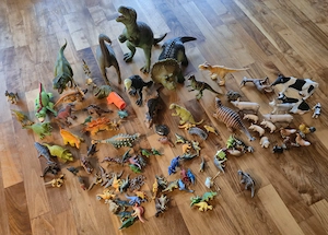 Dinosaurier Spielfiguren verschiedene Größen, Bauernhoftiere, Konvolut, 2 große Dinos von Schleich Bild 2