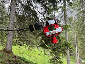 Seilbahn, Seilkran, Koller Laufwagen, Wyssen Spanngarnitur Bild 2