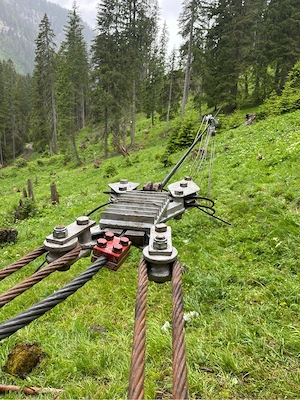 Seilbahn, Seilkran, Koller Laufwagen, Wyssen Spanngarnitur Bild 5