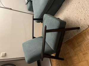 Ikea Kivik 3-Sofa mit Récamiere + Kivik Hocker + Ekenäset Sessel Bild 3