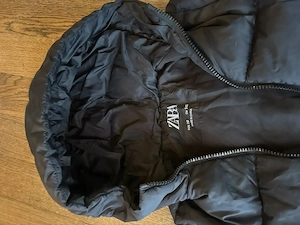 Wintermantel lang in schwarz ZARA GR. 140cm Bild 3