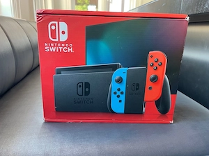 Nintendo Switch V2 HAC-001(-01) 32GB Neon Blue Red Japan Open Box Bild 3