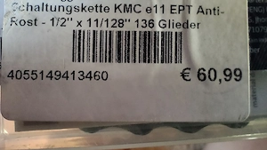 Neu Fahrradkette KMC e11 Speed, Kette, Schaltungskette Bild 3