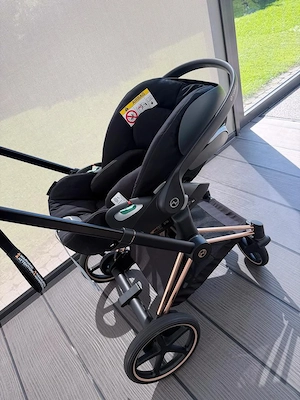 Cybex e-priam Complettset Schwartz Roségold + Kindersitz 1-3 Jahre  Bild 3