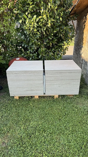 Feinsteinzeug-Terrassenplatten 60x60x2 cm   beige grau   sehr guter Zustand Bild 7