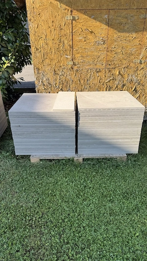 Feinsteinzeug-Terrassenplatten 60x60x2 cm   beige grau   sehr guter Zustand Bild 6