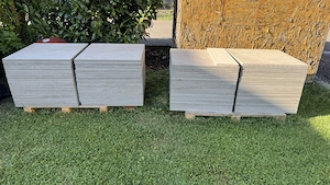 Feinsteinzeug-Terrassenplatten 60x60x2 cm   beige grau   sehr guter Zustand Bild 8