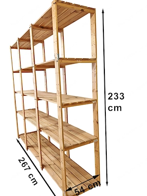 Dreier-Regal Ikea Hejne Kiefer H 174 oder 233   B 267   T 54 cm Bild 4