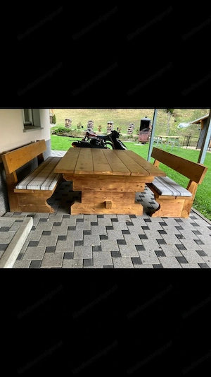 Holzgarnitur für draußen Bild 2