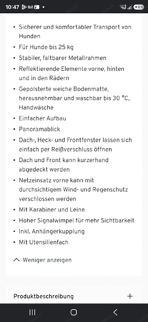 Hunde Fahrrad Anhänger  Bild 2