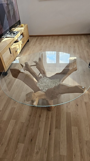 Massivholz Wurzel Couchtisch Bild 3