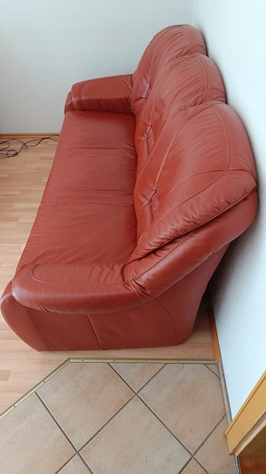 3er Couch echtes Leder Bild 3