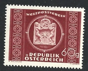1949 ÖSTERREICH 75 J. Weltpostverein 