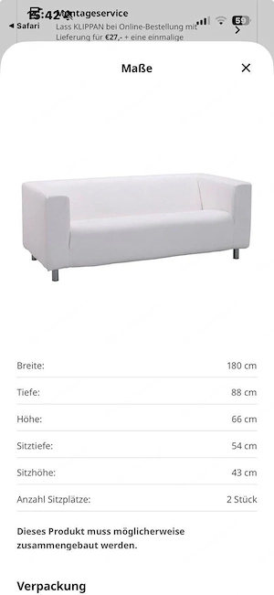 ikea couch  Bild 2