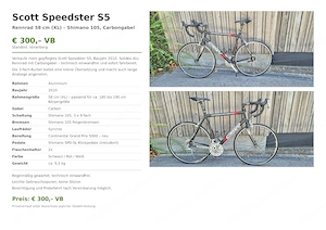 SCOTT Speedster S5 Rennrad 58 cm (XL)   Shimano 105, Carbongabel Bild 3