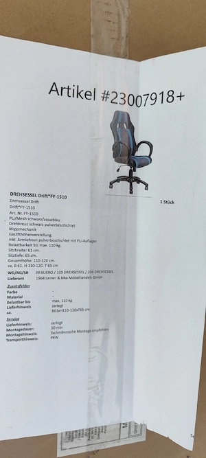 Nagelneu Bürostuhl Bild 5