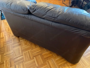 2-Sitzer Echtleder-Sofa   LongLife by Valdalpone   dunkelbraun Bild 4