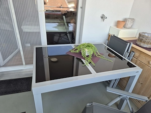 Gartenmöbel aus Alu, Tisch + 4 Hochlehner Bild 4