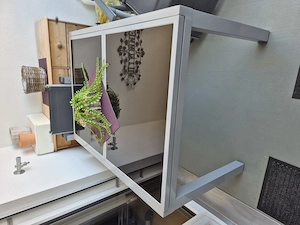 Gartenmöbel aus Alu, Tisch + 4 Hochlehner