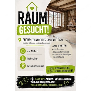 Suche ebenerdiges Gewerbelokal im Raum Dornbirn   Hohenems   Lustenau   Schwarzach