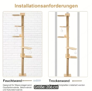 2 x Katzenkletterbaum Wandmontage   NEU + Outdoor-Set (gegen Spende) Bild 2