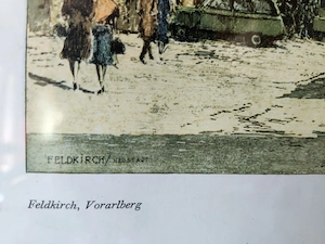 Handsignierte Farbradierung des österreichischen Künstlers Josef Eidenberger mit dem Straßenmotiv de Bild 2