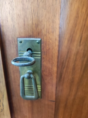 Antiker Jugendstil Kleiderschrank zweitürig, 2x Kopf- Fußteil Bett Bild 5