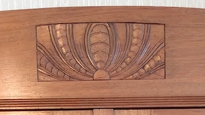 Antiker Jugendstil Kleiderschrank zweitürig, 2x Kopf- Fußteil Bett Bild 2