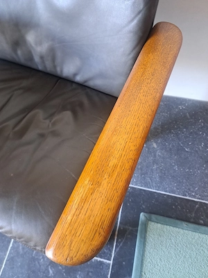 2 Vintage Sessel Leder Bild 4