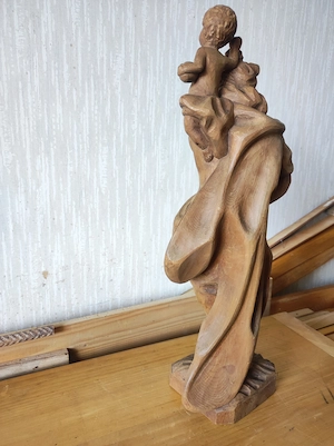 Hl.Christophorus mit Jesukind Holzfigur Bild 4