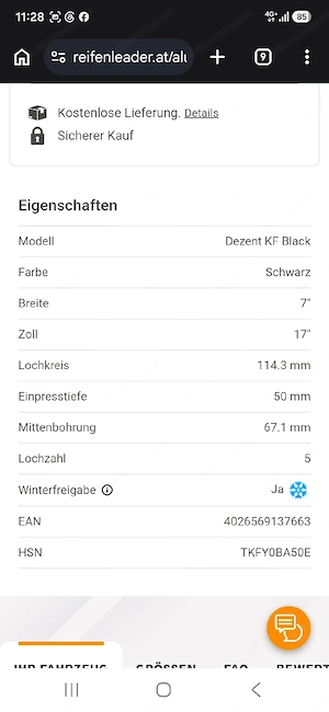 Denzent KF Black Alufelgen Bild 2