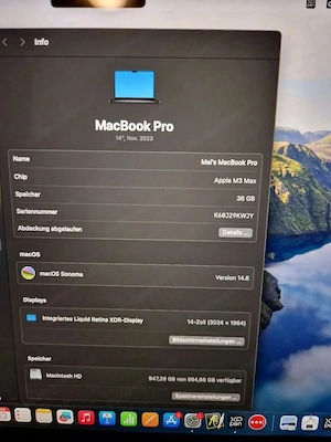 MacBook Pro M3 1TB Space Schwarz Bild 5