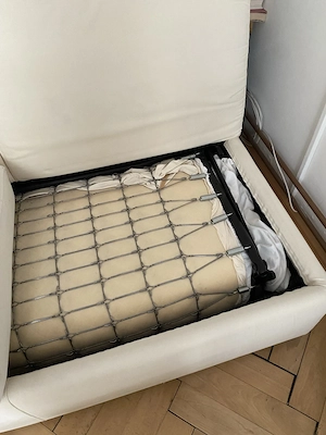 Weiße Ausziehcouch zu verkaufen  Bild 4