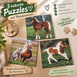 Puzzle Pferde 3x49 Teile ab 5 Jahren