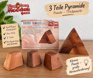Trickpuzzel Pyramiden Puzzle aus 3 Teilen