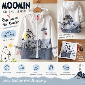 Regenjacke Kinder Gr. 100-125 "MOOMINS on the island"